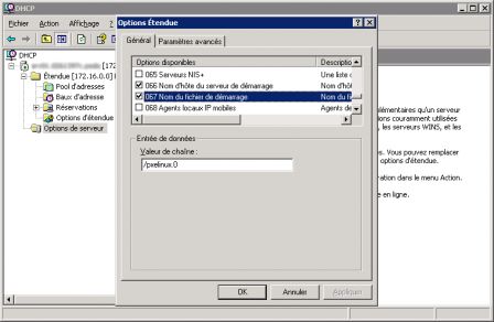 Définition du fichier de démarrage